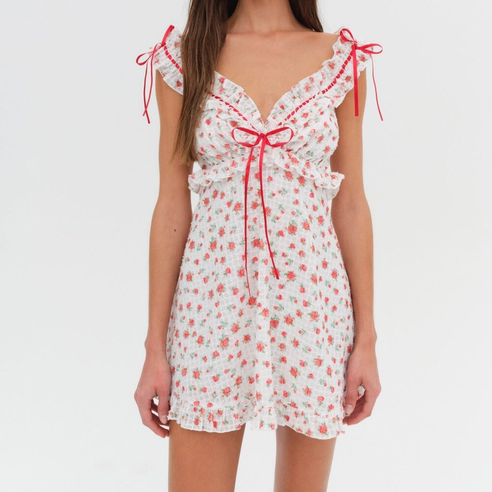 For Love & Lemons Gidget Mini Dress Size SS / Red